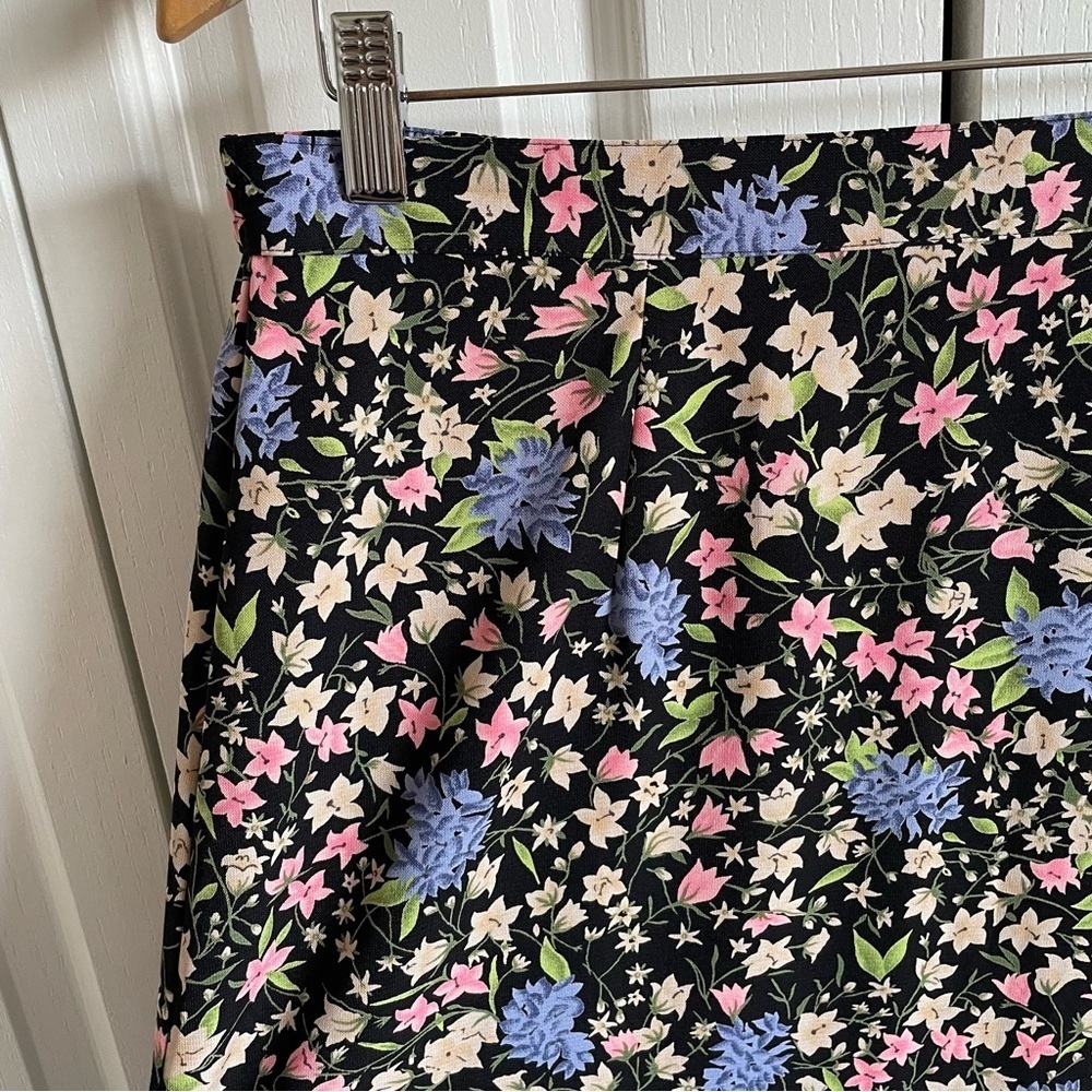 Sag Harbor Long Floral Skirt Women’s M Petite Boho Cottagecore Cabin Earthy EUC - Picture 3 of 13